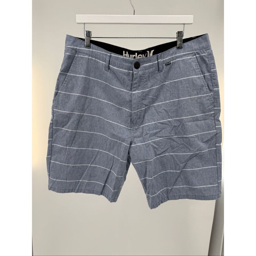 Hurley Soft Blue White Stripe Shorts 36